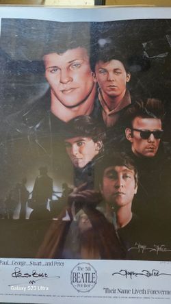 Beetles Poster Signed