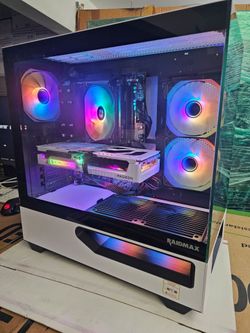 White & Black gaming pc Ryzen 5 7500x3d