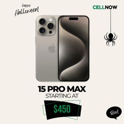 iPhone 15 pro max starting at $450