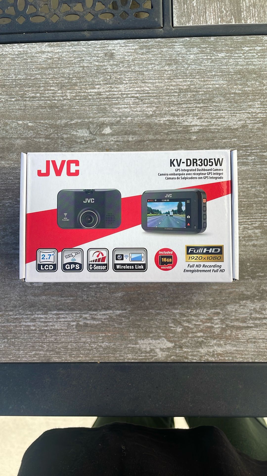 JVC KV-DR305W HD Dashboard Camera