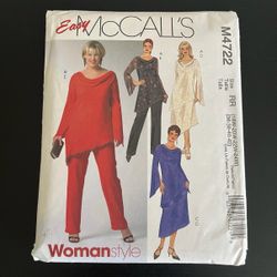 Easy McCall’s Sewing Pattern M4722 Size RR 18W - 24W Tunic Skirt Pants 2004