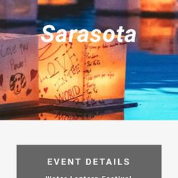 Sarasota Water Lantern Festival Date Night For 2 (SOLD OUT)