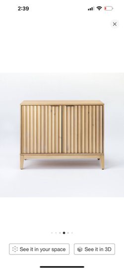 Scalloped Front Double Door Side Table