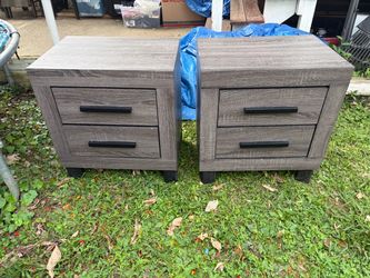 Pair of 2-Drawer Nightstands