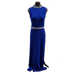 Fashion Nova Size Medium Royal Blue Maxi Dress with Silver Details