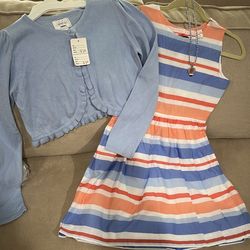 Size 10/12 gymboree dress, cardigan, and necklace all for $24