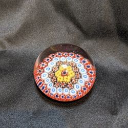 vintage glass Floral Prismatic paperweight