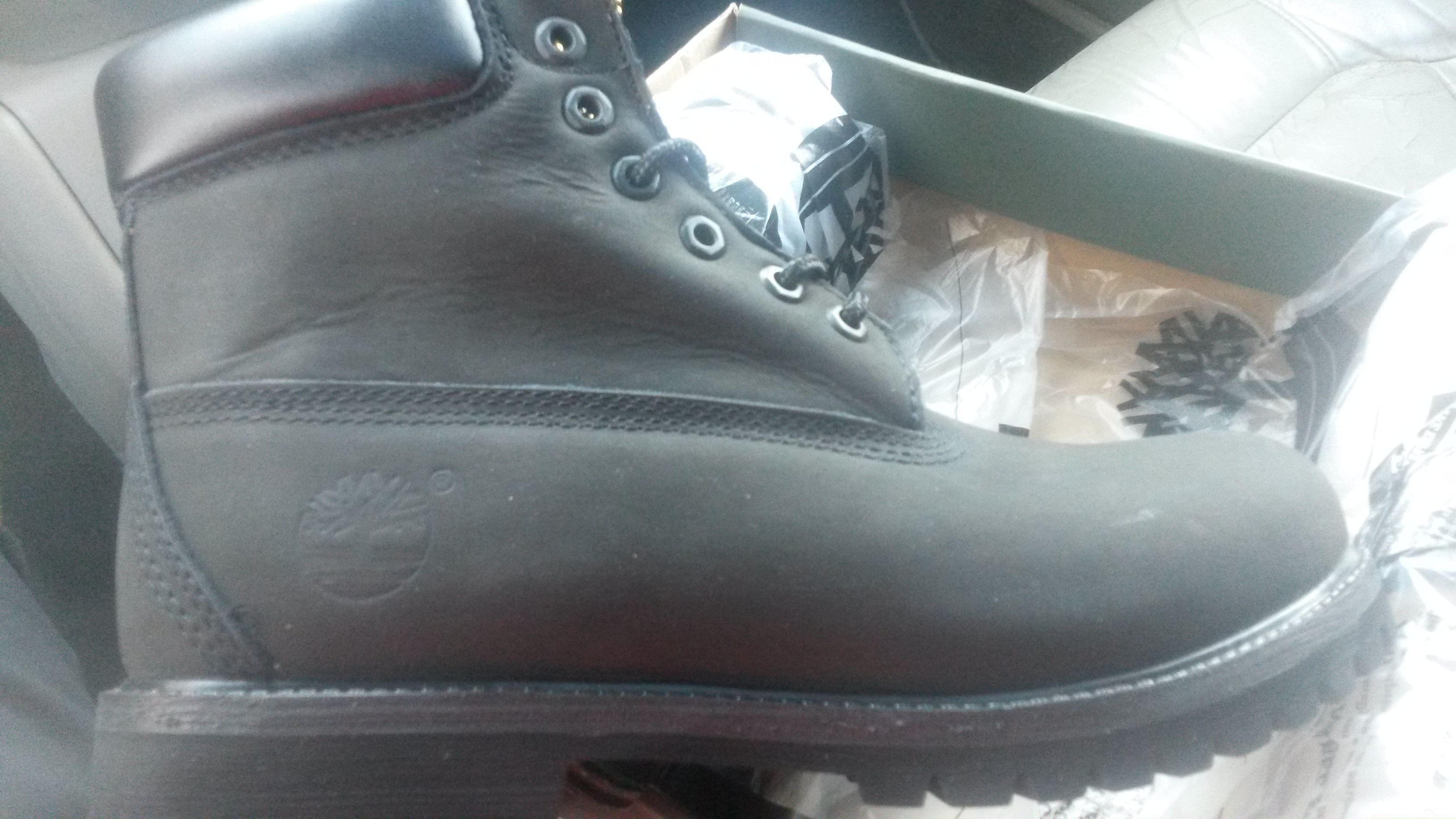 Black sued size 9.5 Timbs never worn!!!