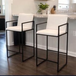 Set of 2 Modern Counter Stools