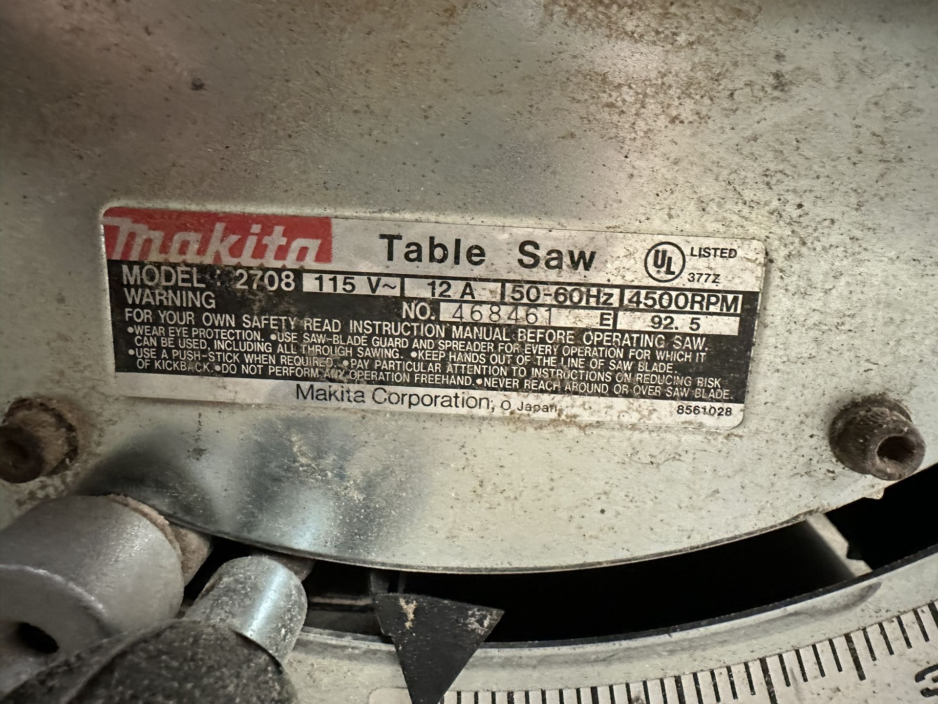 Makita 2708 miter sale gauge