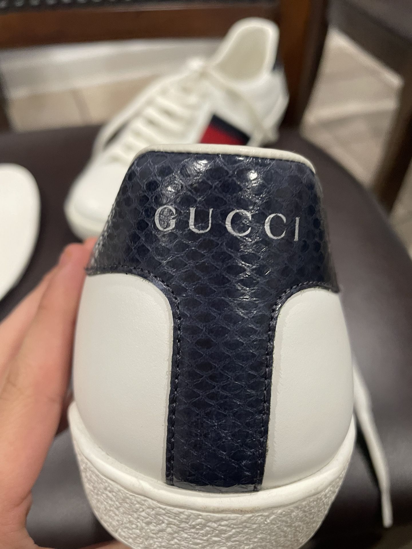 Gucci Ace Crocodile shoes