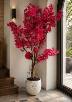 Large Hand-Made Artificial Bougainvillea Tree