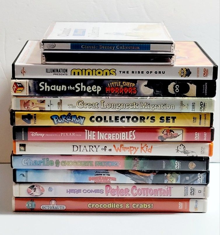 (Lot Of 12) Children’s Assorted DVDs In Various Cases Movies/TV Series Animated/Live-action. All good condition.  
#1. The Land Before Time X: The Gre