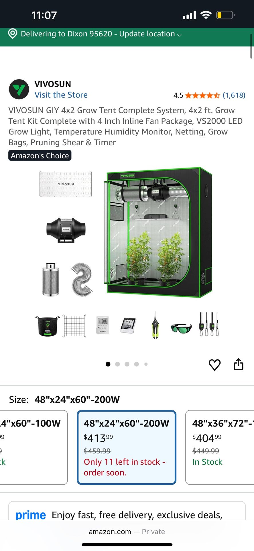 Vivison Sp 3000 Light With 4by2 Few Tent 