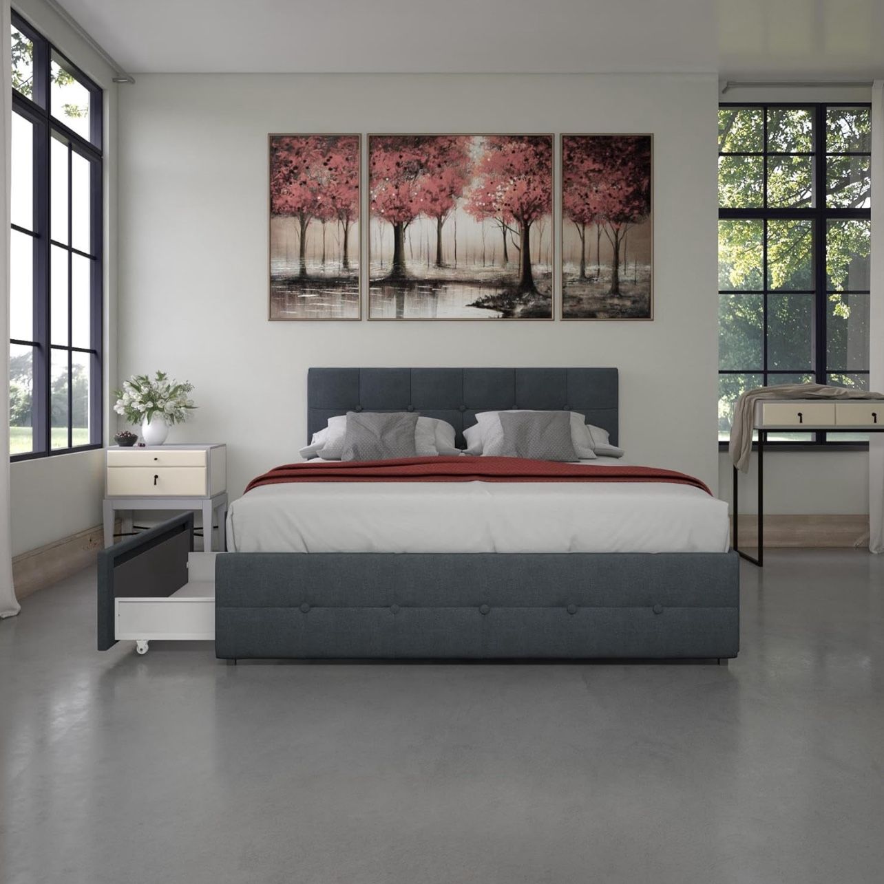New Queen Size Bed Frame (mattress Not Included)