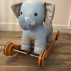 Leather Elephant Baby Rocker