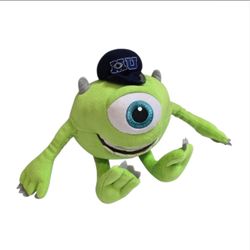 Disney Store Mike Wazowski Plush Monsters University 12'' Stuffed Monster's inc