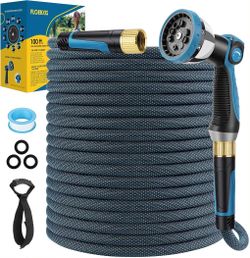 Non-Expandable Garden Hose 100 ft, Lightweight Flexible Anti-Kink -NEW (3552/16)