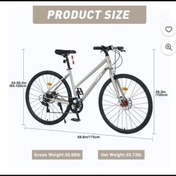 A29143 Elecony 29 inch Aluminum Mountain Bike, Shimano 21 Speed Mountain Bicycle Dual Disc Brakes for Woman Men Adult Mens Womens, Multiple Colors