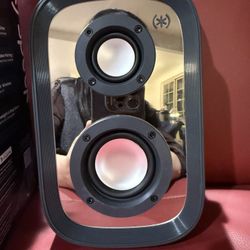 1/4 Speck Speaker Gemtones Infinity Speaker Max - Dark Grey/Chrome/Tan