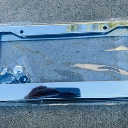 Chrome Metal License Plate Frame