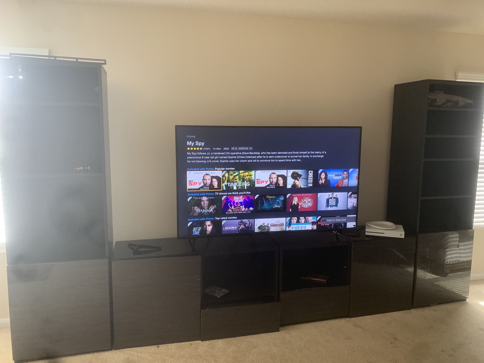 TV stand and book shelf
