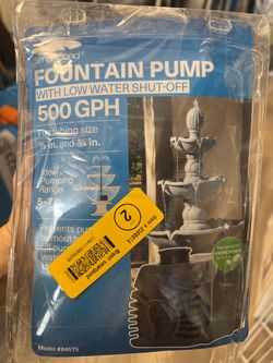Low Water Shut-off 500 -GPH Submersible Corded Electric Fountain Pump