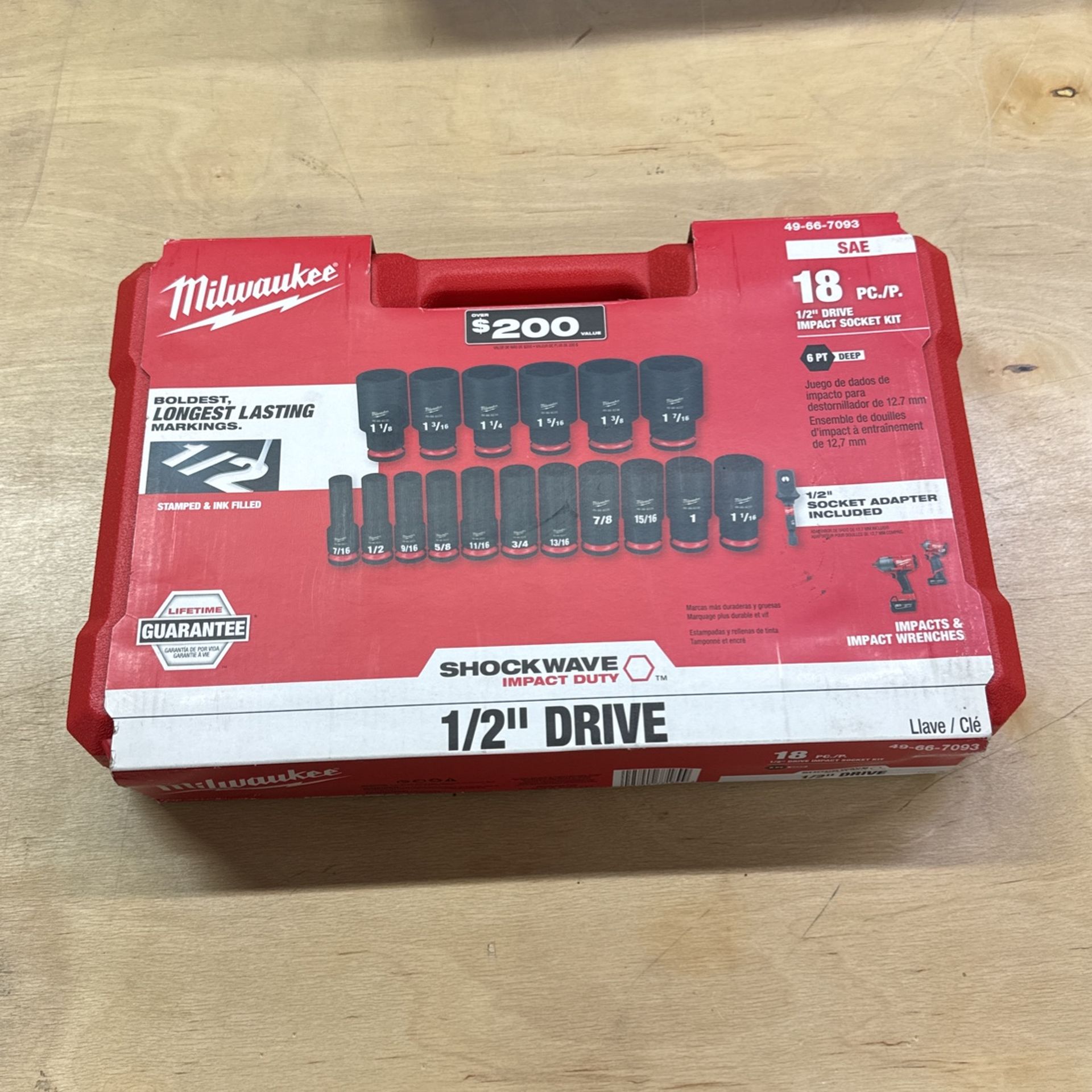 Milwaukee 1/2” Drive Impact Socket Set