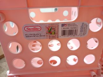 Sterilite Pink 4 Small Stackable Crates