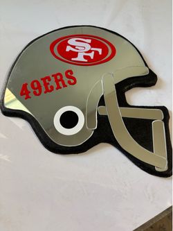 Beautiful NFL 49ers helmet on mirror