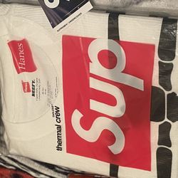 Hanes Supreme Thermal Crew Shirt Natural, XL