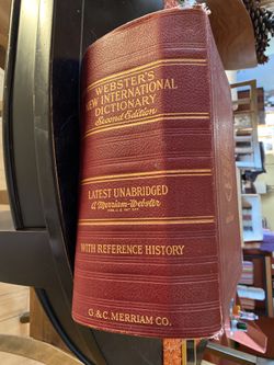 Webster’s New International Dictionary second Edition