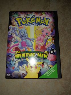 Pokémon: The First Movie DVD with sealed Black Star Promo Mewtwo Card!