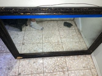 Strong Solid Wooden Mirror Has Small Chip In Wood Nothing Wrong With Mirror