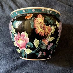 Chinese Porcelain Koi Fish Pot