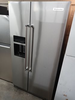 KitchenAid stainless steel side by side refrigerator - Free delivery