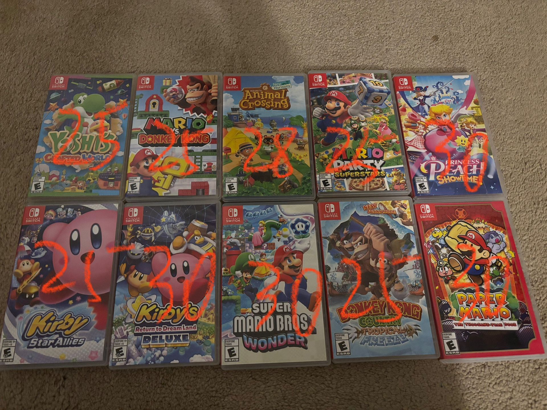Nintendo Switch Games Priced Individual