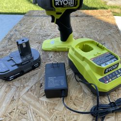 Ryobi Cordless Brushless Hp 18v Impact Driver Drill With Battery And Charger 