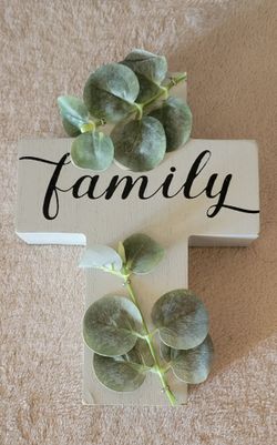Family wooden cross