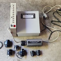 Video Camera Power Supply, Switcher, Camera, Lenses