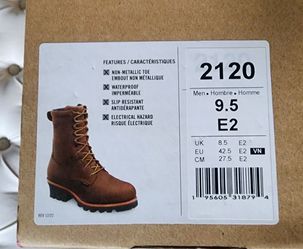 Red Wing 2120 logger max work boot