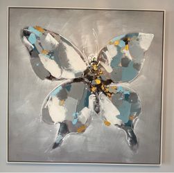 Abstract Butterfly Canvas Wall Art