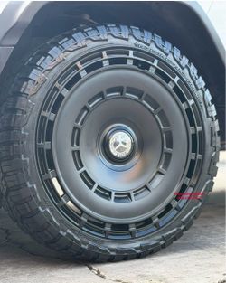 24" Satin Black Wheels fit Mercedes G55 G Wagon Style Tires G550 G500 G63 New