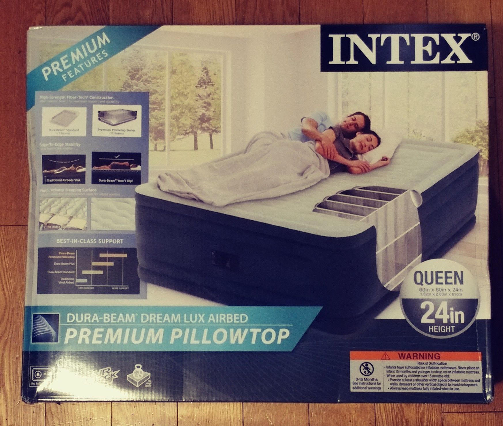 Queen size Intex Dura Beam Dream lux airbed premium pillowtop for Sale in City of Industry CA OfferUp