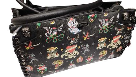 Ed Hardy Tote Black Purse / Handbag
