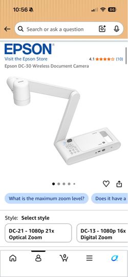 Epson wireless document camera