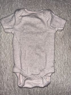 Gray Baby Onesie Short Sleeve Bodysuit