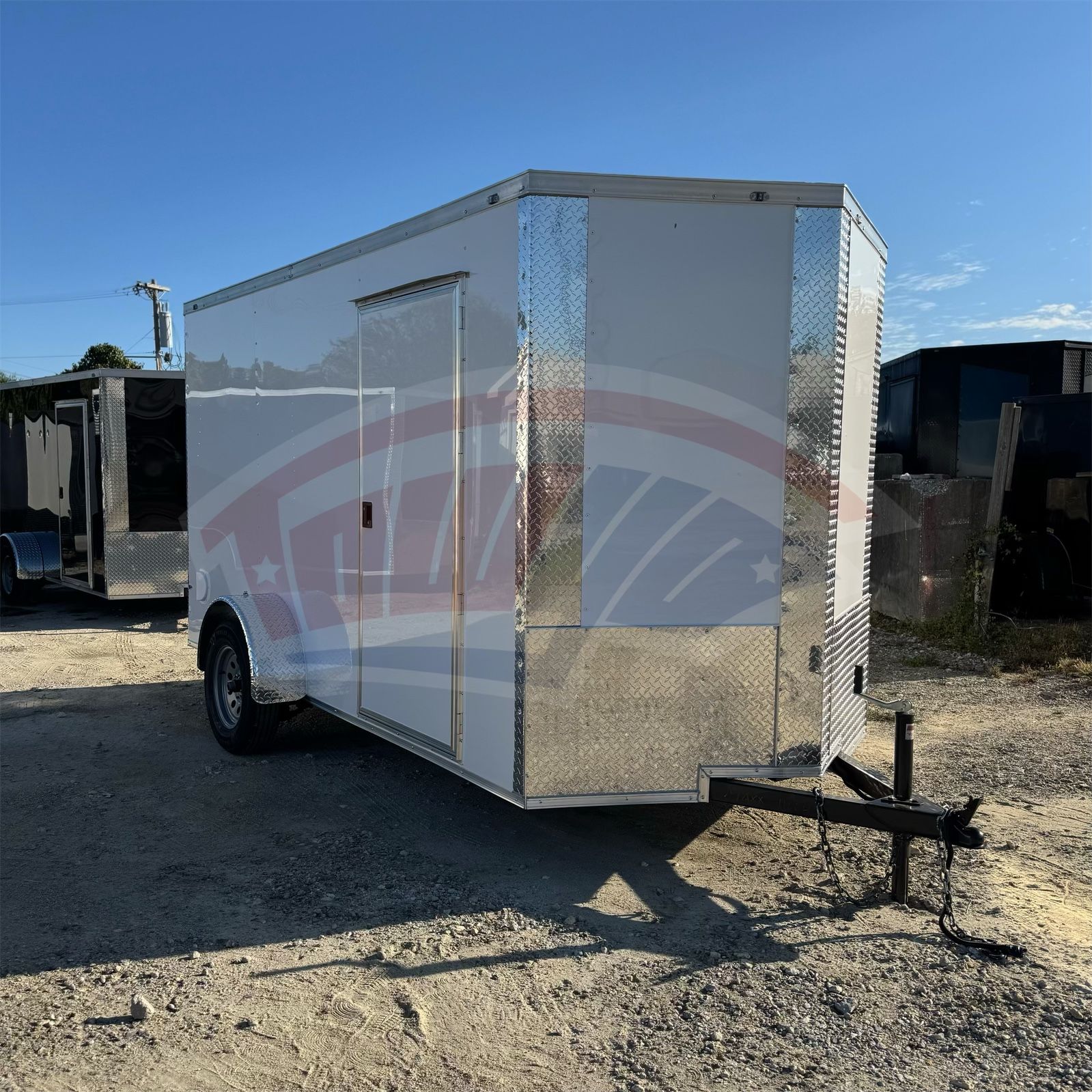 6x12SA Cargo Trailer Enclosed .080 Poly Exterior Upgrade 6’6 Tall!