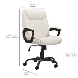 1 Year Old white Leather Chair 