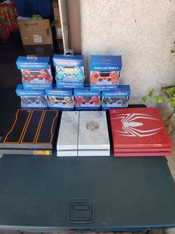 $420! 1 Control $450! 2 Control Spider Man Edition PS4 Pro 1TB. $220! Any other 2. Has games installed Playstation 4. $250! 2 controls. Extra control 